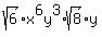 sqrt%286%29x%5E6y%5E3%2Asqrt%288%29y