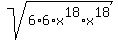 sqrt%286%2A6%2Ax%5E18%2Ax%5E18%29