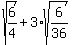 sqrt%286%2F4%29+%2B+3%2Asqrt%286%2F36%29