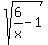 sqrt%286%2Fx-1%29