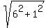 sqrt%286%5E2%2B1%5E2%29