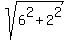 sqrt%286%5E2%2B2%5E2%29