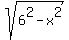 sqrt%286%5E2+-+x%5E2%29