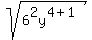 sqrt%286%5E2y%5E%284%2B1%29%29