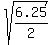 sqrt%286.25%2F2%29