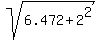 sqrt%286.472+%2B+2%5E2%29