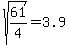 sqrt%2861%2F4%29=3.9
