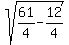 sqrt%2861%2F4-12%2F4%29
