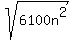 sqrt%286100n%5E2%29