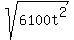 sqrt%286100t%5E2%29