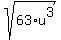 sqrt%2863%2Au%5E3%29