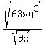 sqrt%2863xy%5E3%29+%2F+sqrt%289x%29