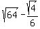 sqrt%2864%29-sqrt%284%29%2F6
