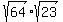 sqrt%2864%29sqrt%2823%29