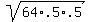 sqrt%2864%2A.5%2A.5%29