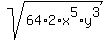 sqrt%2864%2A2%2Ax%5E5%2Ay%5E3%29