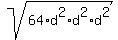 sqrt%2864%2Ad%5E2%2Ad%5E2%2Ad%5E2%29