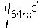 sqrt%2864%2Ax%5E3%29