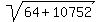 sqrt%2864%2B10752%29