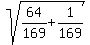 sqrt%2864%2F169+%2B+1%2F169%29%29