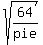 sqrt%2864%2Fpie%29