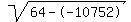 sqrt%2864--10752%29