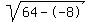 sqrt%2864--8%29