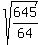 sqrt%28645%2F64%29