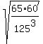 sqrt%2865%2A60%2F125%5E3%29