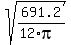 sqrt%28691.2%2F%2812%2Api%29%29