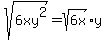 sqrt%286xy%5E2%29=sqrt%286x%29y