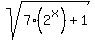 sqrt%287%282%5Ex%29%2B1%29