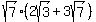 sqrt%287%29%282sqrt%283%29+%2B+3sqrt%287%29%29