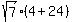 sqrt%287%29%284%2B24%29