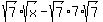 sqrt%287%29%2Asqrt%28x%29-sqrt%287%29%2A7%2Asqrt%287%29