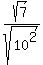 sqrt%287%29%2Fsqrt%2810%5E2%29