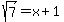 sqrt%287%29=x%2B1