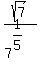 sqrt%287%29+%2F+7%5E%281%2F5%29