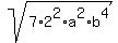 sqrt%287%2A2%5E2%2Aa%5E2%2Ab%5E4%29
