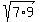 sqrt%287%2A9%29