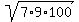 sqrt%287%2A9%2A100%29