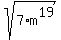 sqrt%287%2Am%5E19%29