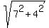 sqrt%287%5E2+%2B+4%5E2%29