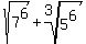 sqrt%287%5E6%29%2Broot%283%2C5%5E6%29+