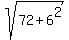 sqrt%2872+%2B+6%5E2%29