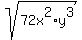 sqrt%2872x%5E2%2Ay%5E3%29