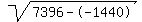 sqrt%287396--1440%29