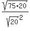 sqrt%2875%2A20%29%2Fsqrt%2820%29%5E2