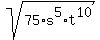 sqrt%2875%2As%5E5%2At%5E10%29