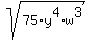 sqrt%2875%2Ay%5E4%2Aw%5E3%29